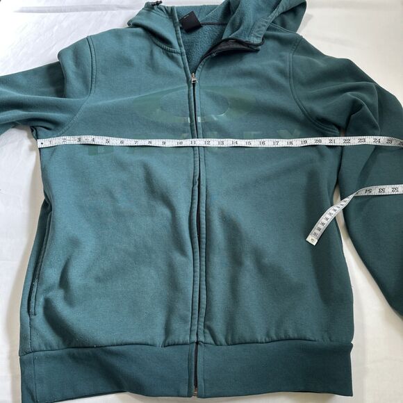 Oakley Sweater Mens Hoodie Sz X-Large Performance Fit Full Zip Sweatshirt Green - Picture 3 of 10